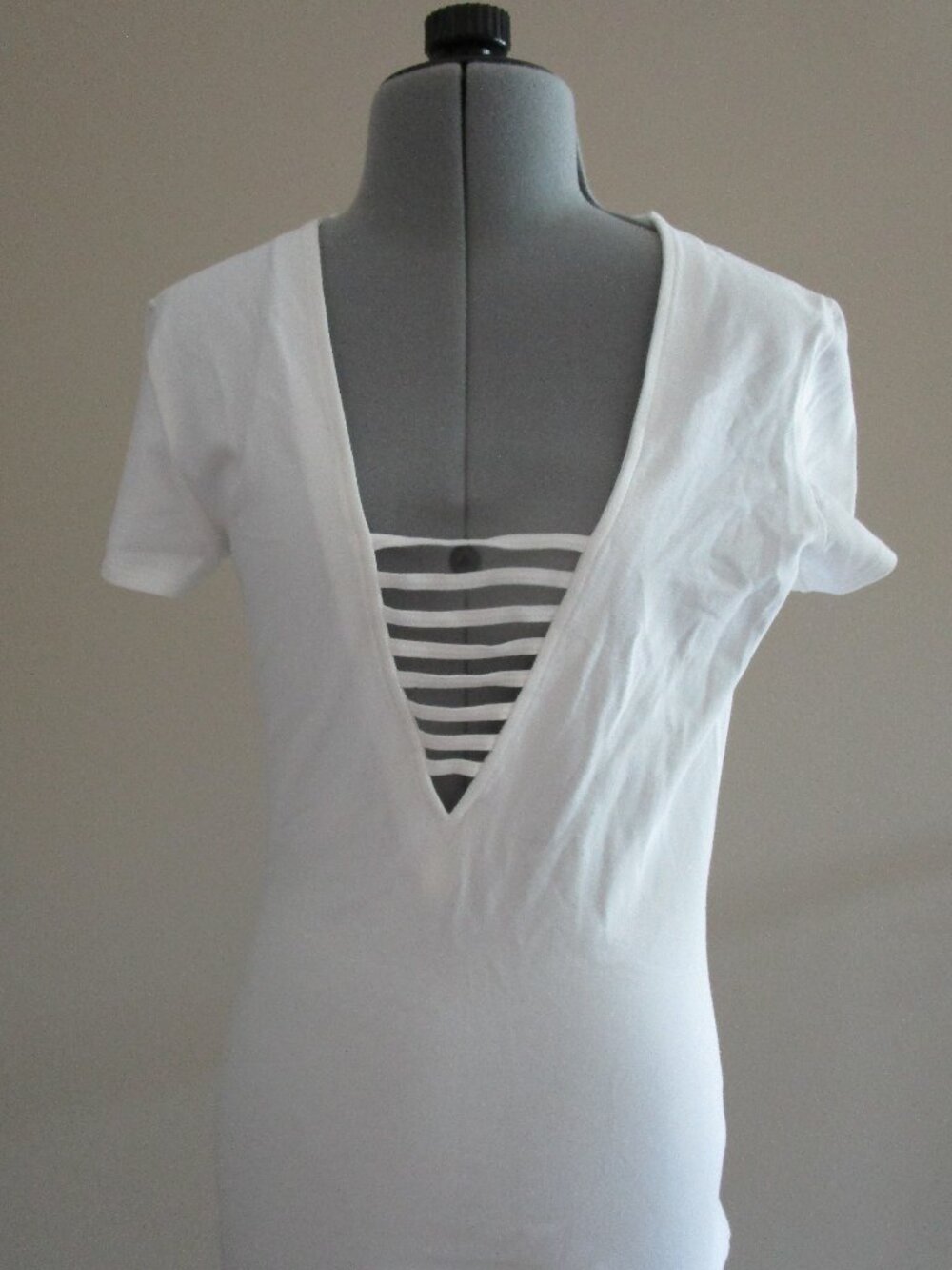 Cotton Blend V-Neck Tee